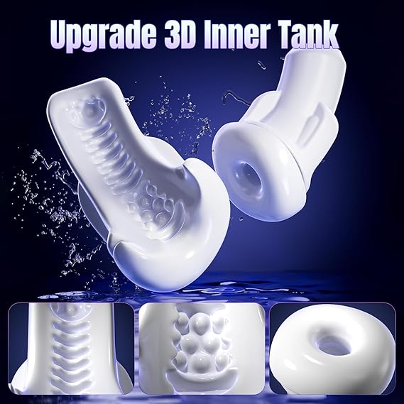 Male Masturbator Sex Toys-Electric Men Sex Toys with 6 Thrusting & 3 Suction, Automatic Sucking Male Masturbation Cup with Handle, Penis Pump Pocket Pussy Male Stroker Vibrator for Adult Men