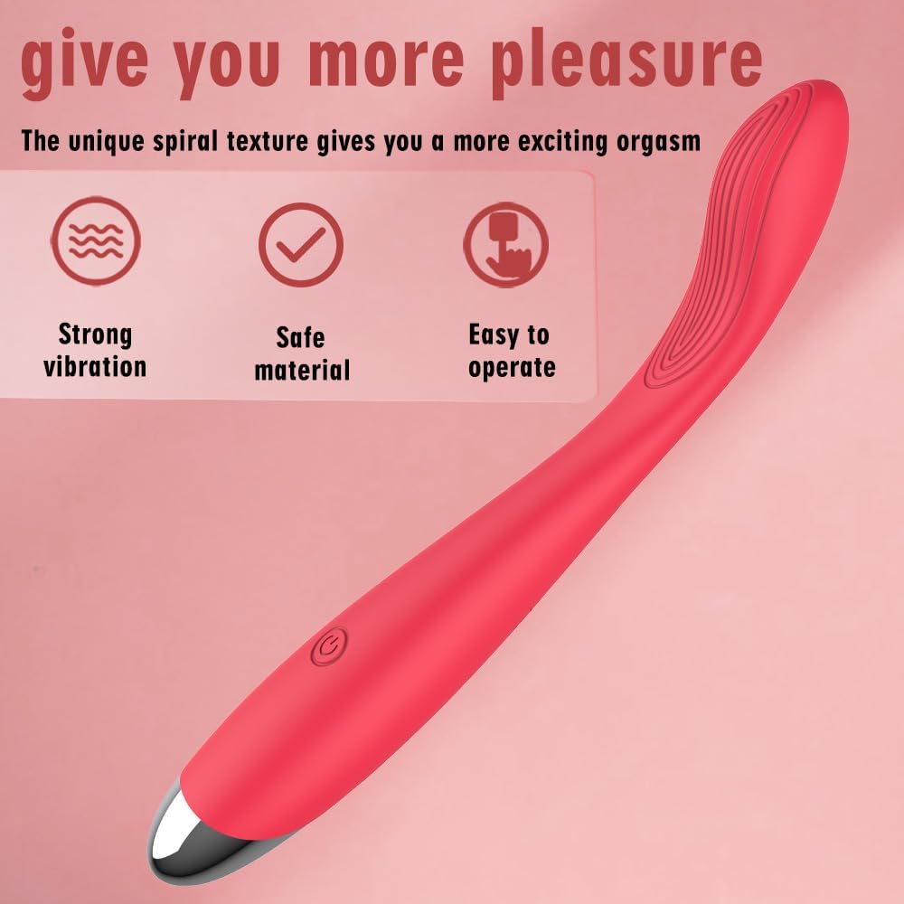 Adult Sex Toys for Women,Clitoral G Spot Vibrator with 10 Powerful Vibrating Modes,Clitoral Nipple Stimulator Finger Bullet Vibrators Waterproof Strapless on Dildo Anal Toys for Couple (Red)