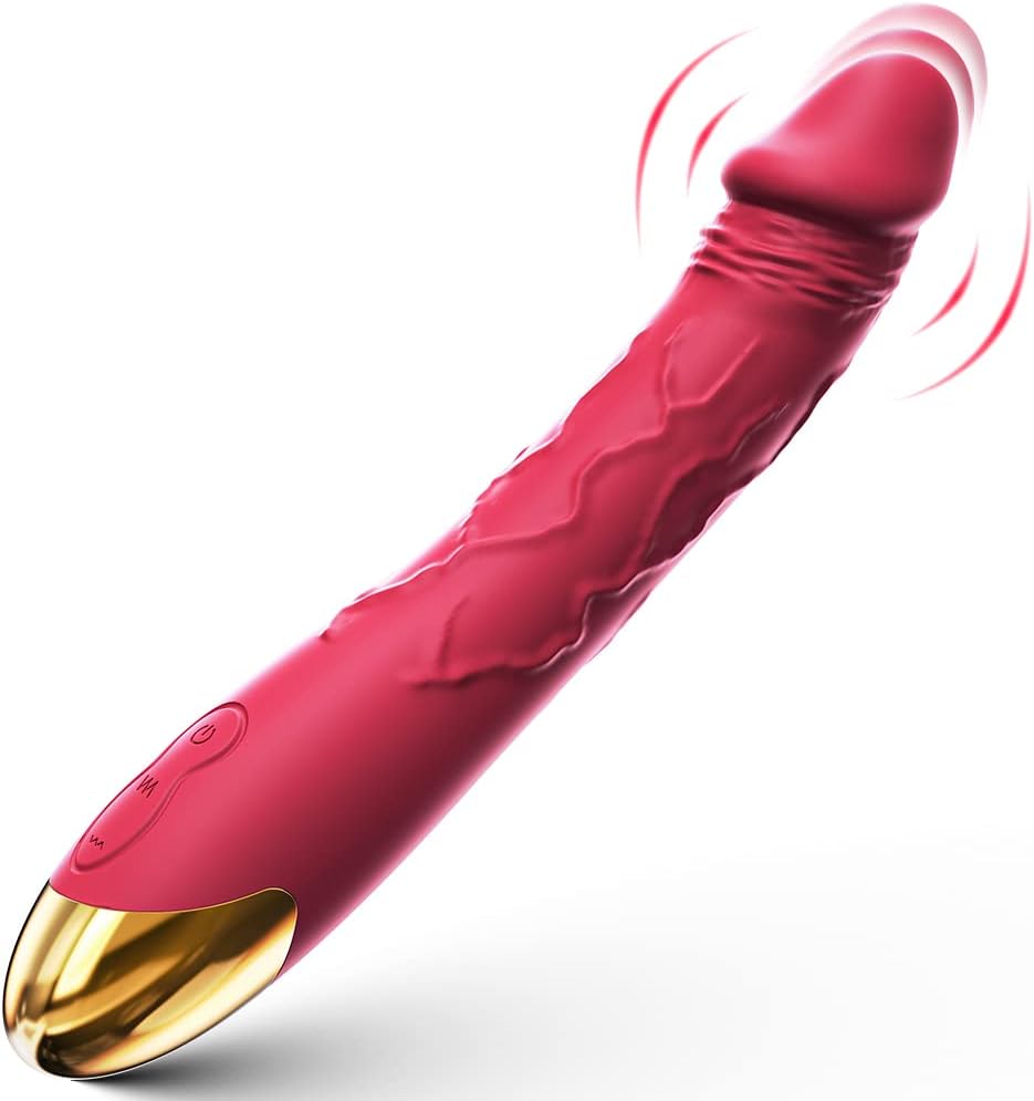 7.6 Inch Realistic Dildo Vibrator for Women，10 Powerful Vibration Modes for Clitoral and G-spot Stimulation, Waterproof Rose Adult Sex Toys for Women and Couples