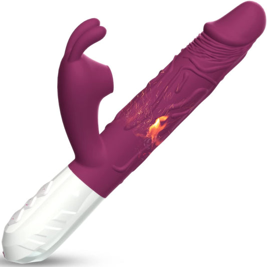 Female Vibrator Adult Toys for Women,G Spot Vibrator Clitoral Stimulator Rose Sex Toy Realistic Dildo with 7 Vibration Mode, Rabbit Vibrators Adult Sex Toys Sex Machine Anal Toys for Couple