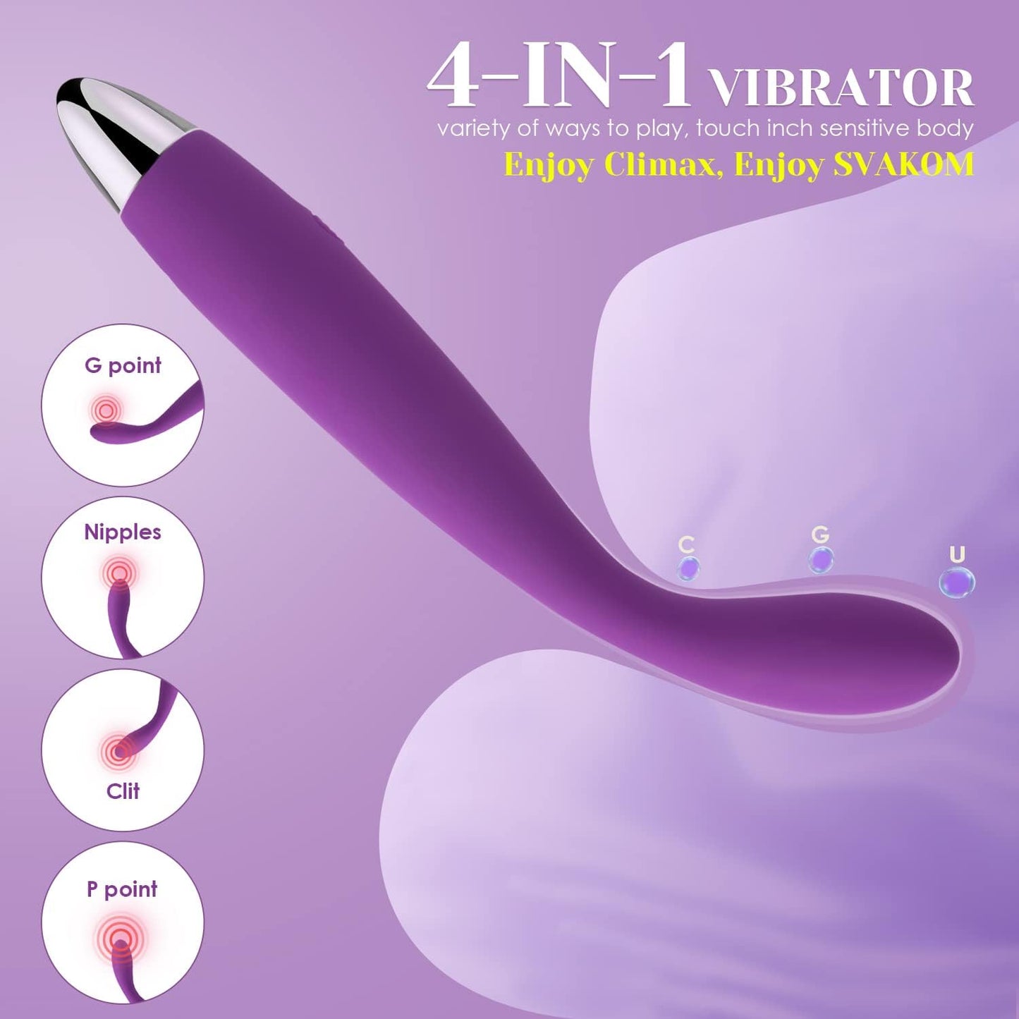 G Spot Vibrator - 8 Seconds to Climax Finger Shaped Waterproof Vibes for Women - 5 * 5 Vibrations Clit Nipple Personal Massagers - Adult Female Sex Toys