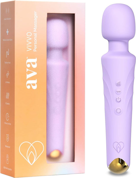 Vibrator Wand Sex Toys [Clit Stimulator Vibrators] Vibrator for Woman | Sex Toy | Gifts for Women | 20 Patterns & 8 Speeds of Pleasure | Quiet & Small | Adult Sex Toys -Premium - Purple