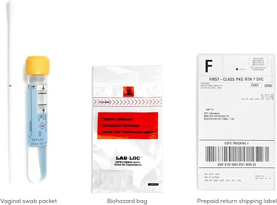 Female HPV Test - at Home - Human Papillomavirus CLIA-Certified Adult Test - Discreet Vaginal Swab Analysis