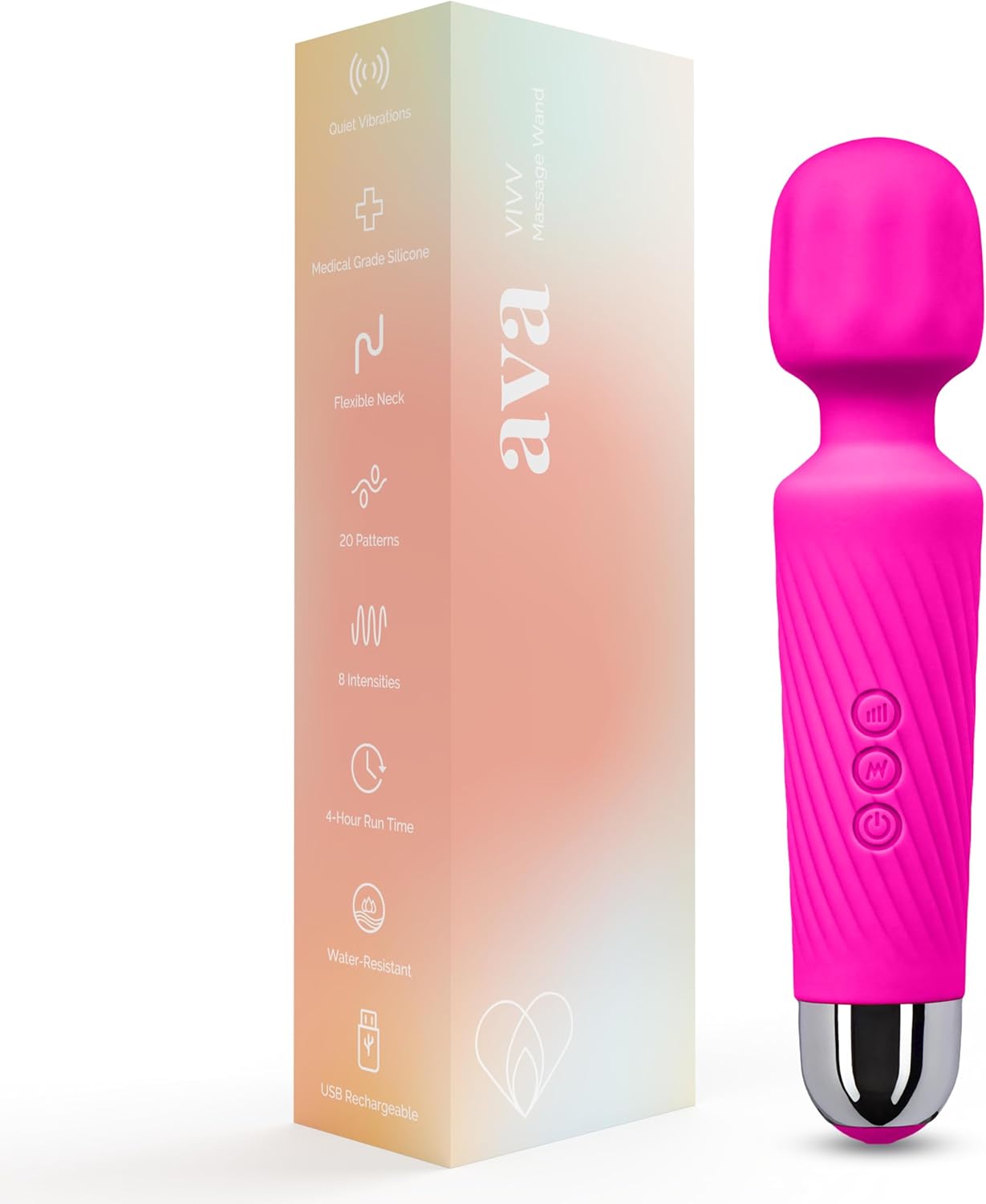 Vibrator Wand Sex Toys [Clit Stimulator Vibrators] Vibrator for Woman | Sex Toy | Gifts for Women | 20 Patterns & 8 Speeds of Pleasure | Quiet & Small | Adult Sex Toys -Premium - Purple