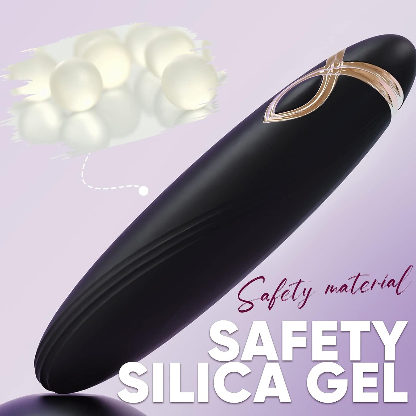 Small Bullet Vibrator for Women, Precise Vagina Clitoris Nipples Stimulation with 10 Modes, Full Silicone Vibrating Finger Massager for G Spot Nipple, Waterproof Adult Sex Toy for Women Black