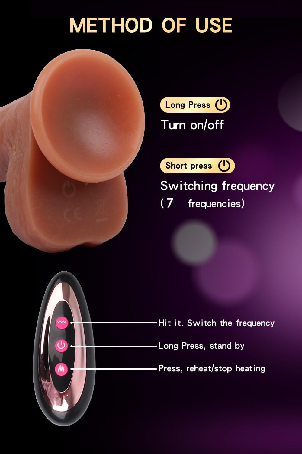 8.2 inches Gifts Toys for Women, Adult Toys Automatic Electric Adult Toys Machine Pleasure Gifts Realistic Soft Silicone Toys for Couples HJ04286, Colour