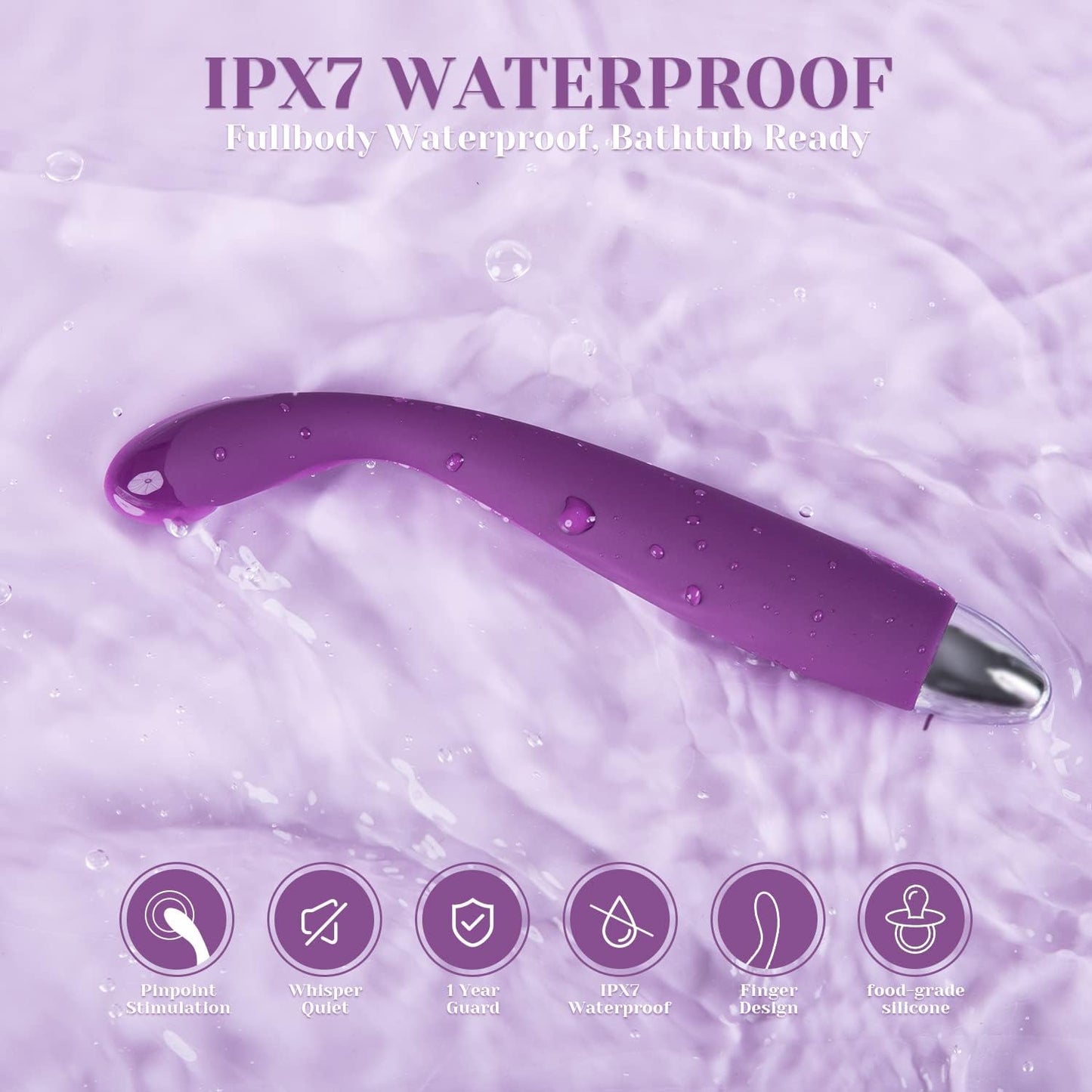 G Spot Vibrator - 8 Seconds to Climax Finger Shaped Waterproof Vibes for Women - 5 * 5 Vibrations Clit Nipple Personal Massagers - Adult Female Sex Toys