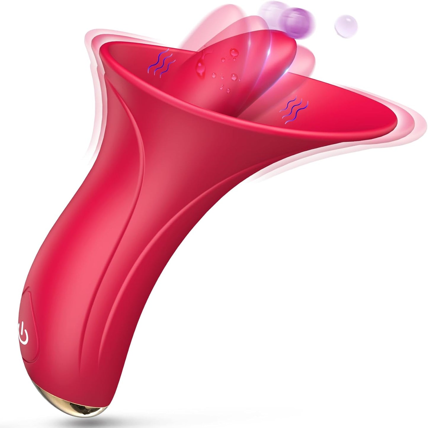 Clitoral Licking Vibrator Rose Sex Toy for Women, 2 in 1 Clitoral Nipple Stimulator with 7 Tongue Licking & 7 Vibrating Modes, Female Adult Sex Toys Anal Clit G Spot Vibrators for Sexual Pleasure