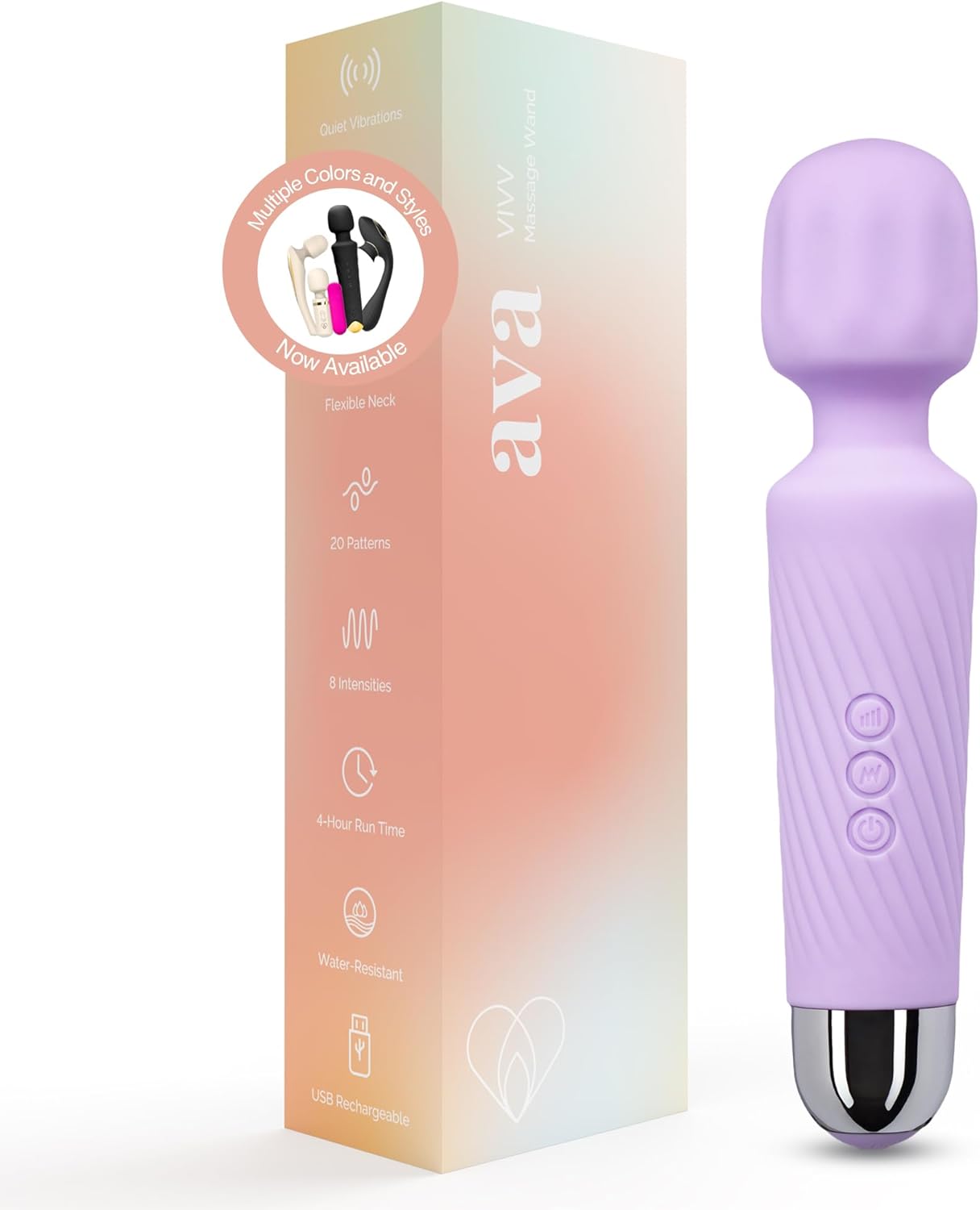 Vibrator Wand Sex Toys [Clit Stimulator Vibrators] Vibrator for Woman | Sex Toy | Gifts for Women | 20 Patterns & 8 Speeds of Pleasure | Quiet & Small | Adult Sex Toys -Premium - Purple