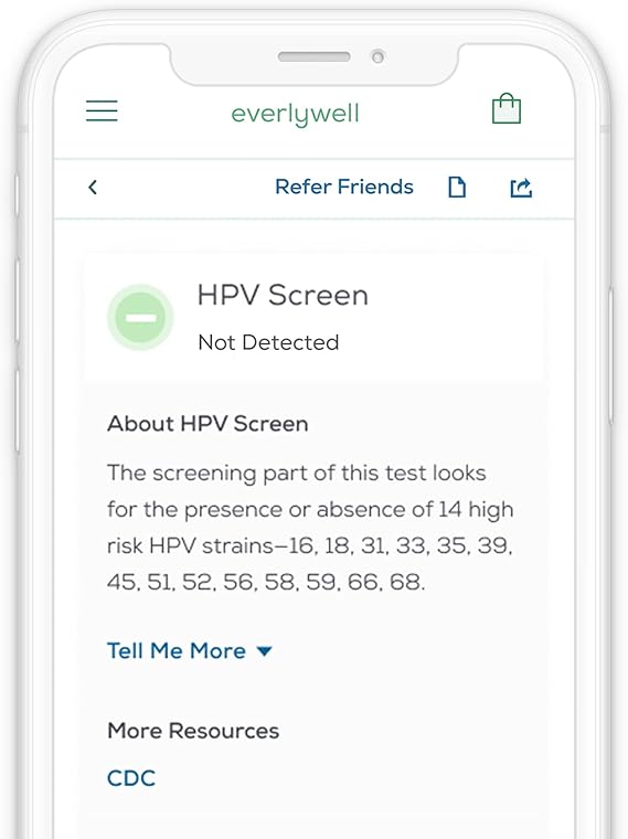 Female HPV Test - at Home - Human Papillomavirus CLIA-Certified Adult Test - Discreet Vaginal Swab Analysis