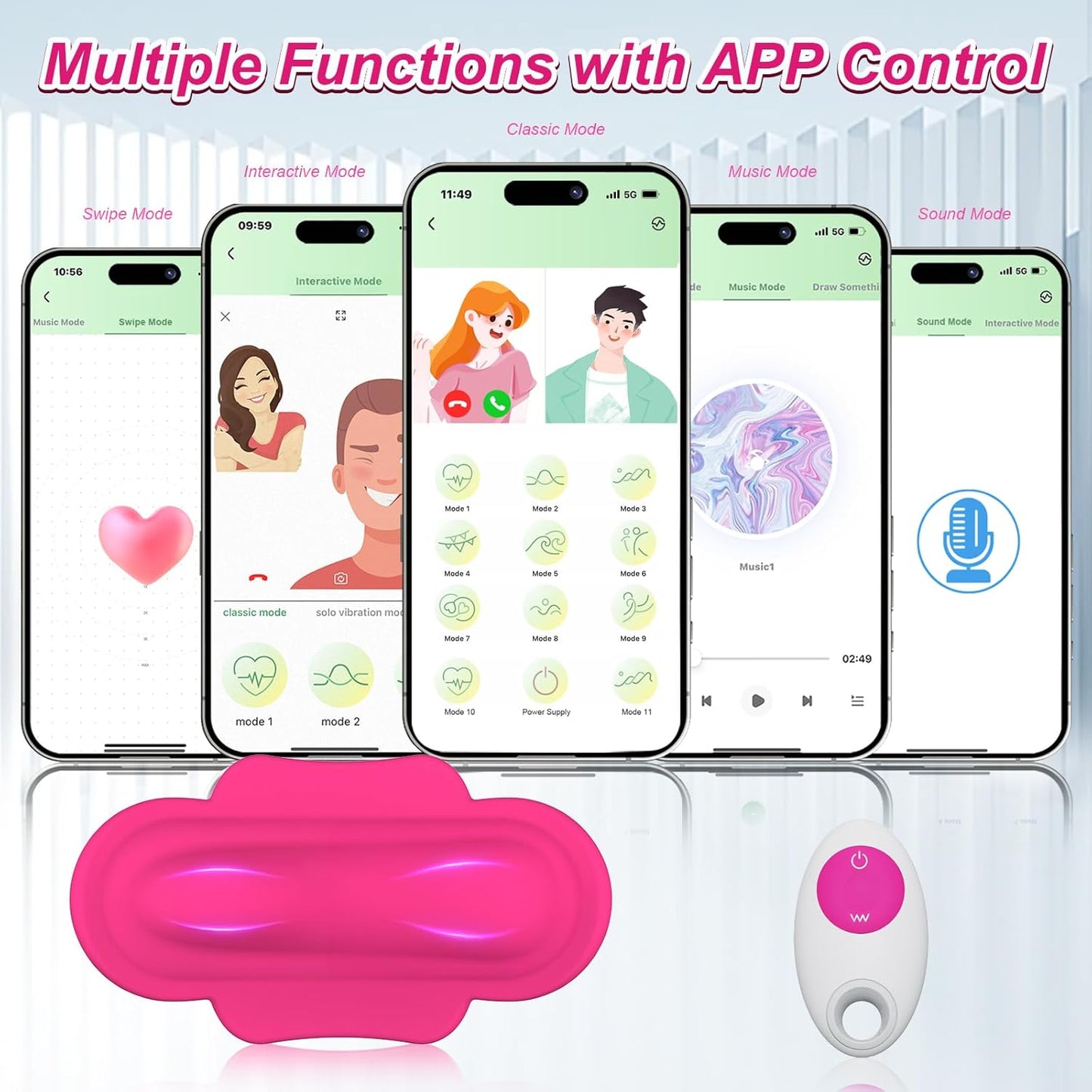 Wearable Panty APP Remote Control Vibrators Adult Sex Toys for Women or Couples, Clitoral Mini Egg Bullet Butterfly Vibrator Rose Toy, G Spot Dildo Vagina Stimulator with Tongue Licking Sex Machine