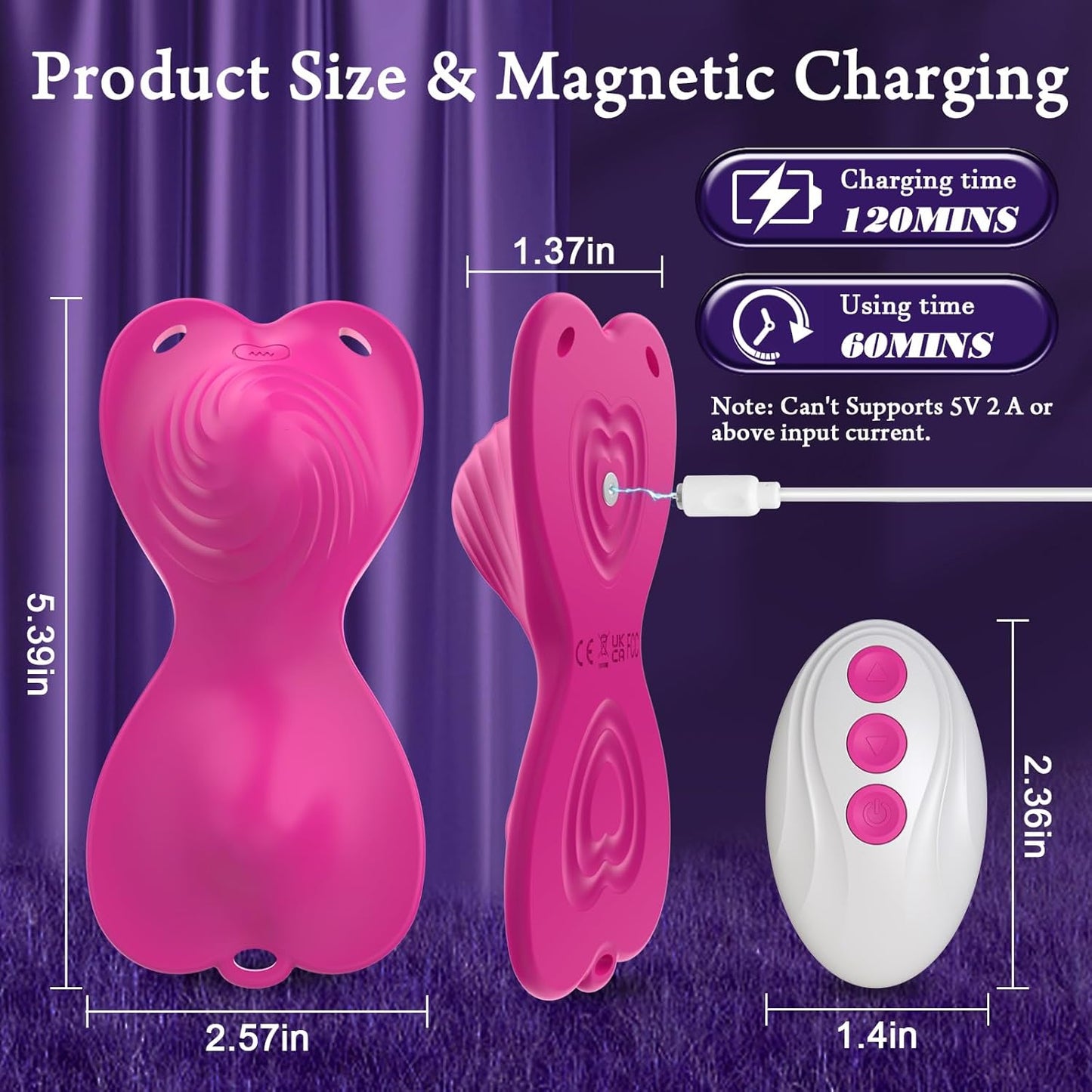 APP Remote Control Vibrator-Butterfly Novelties Clit Stimulator Sit and Ride Women Sex Toy with 9+9 Vibration Modes Dual Motor Clit Wearable Vibrator Adult Sex Toy for Female Pleasure Pink