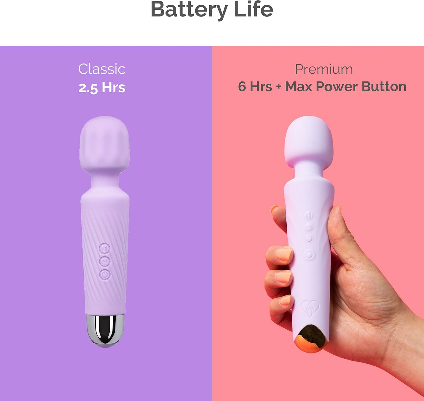 Vibrator Wand Sex Toys [Clit Stimulator Vibrators] Vibrator for Woman | Sex Toy | Gifts for Women | 20 Patterns & 8 Speeds of Pleasure | Quiet & Small | Adult Sex Toys -Premium - Purple