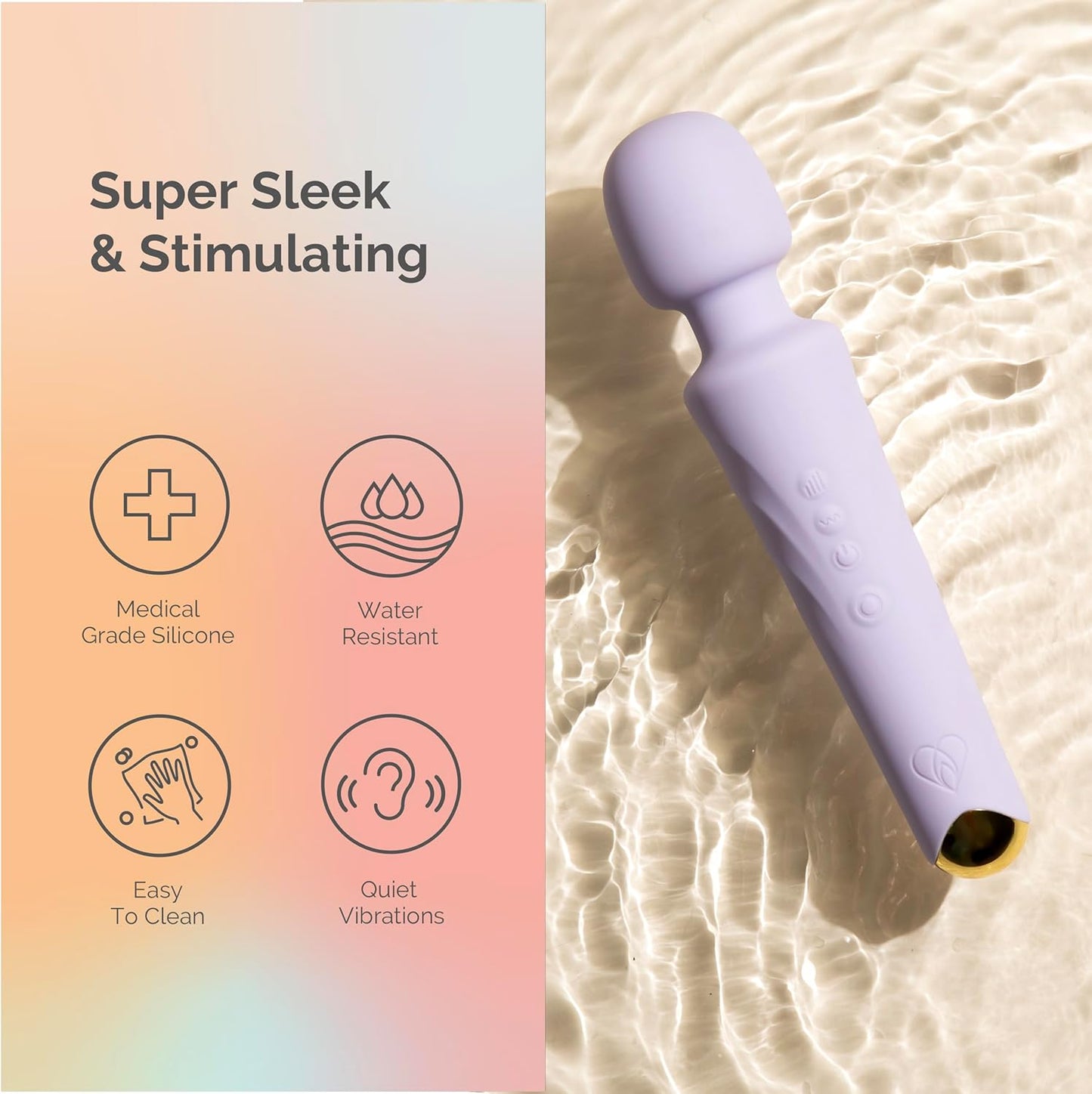 Vibrator Wand Sex Toys [Clit Stimulator Vibrators] Vibrator for Woman | Sex Toy | Gifts for Women | 20 Patterns & 8 Speeds of Pleasure | Quiet & Small | Adult Sex Toys -Premium - Purple