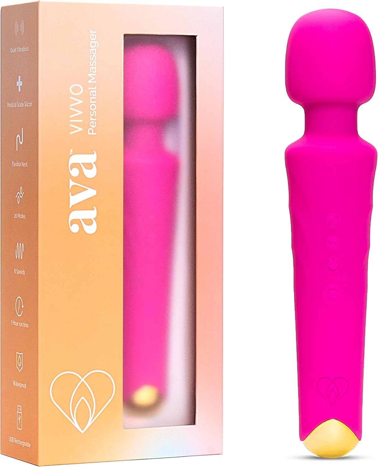 Vibrator Wand Sex Toys [Clit Stimulator Vibrators] Vibrator for Woman | Sex Toy | Gifts for Women | 20 Patterns & 8 Speeds of Pleasure | Quiet & Small | Adult Sex Toys -Premium - Purple